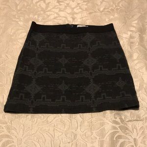 American Eagle Outfitters black aztec miniskirt